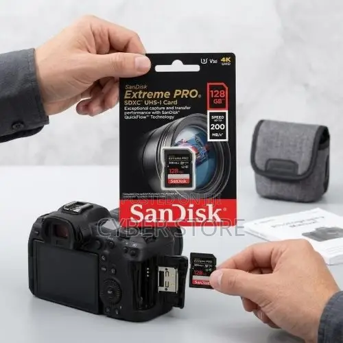 SanDisk Extreme PRO SDXC UHS-I Memory Card 128GB – Up to 200mb/S, 4K