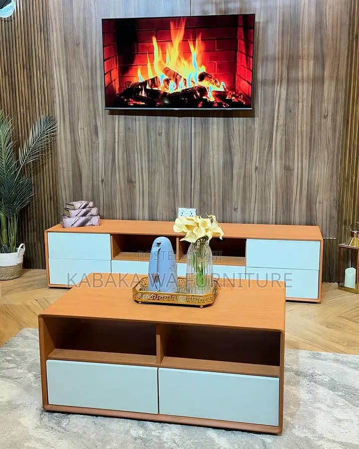 With |Storage Lights | Center |Table White Wood Available