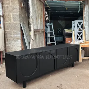 Modern Black| Stand With LED| Lights| on One TV| Stand Chassis |