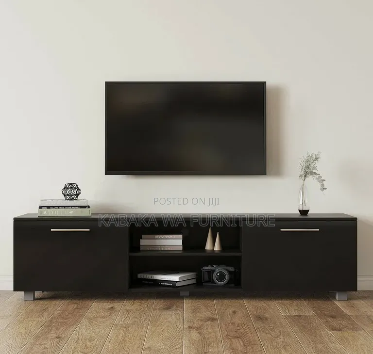 Wood TV Stand |With |Storage Light |Width 35cm |Chassis Black |