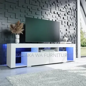 White Color Modern |TV Stand Free| Delivery With |Storage TV Stand |