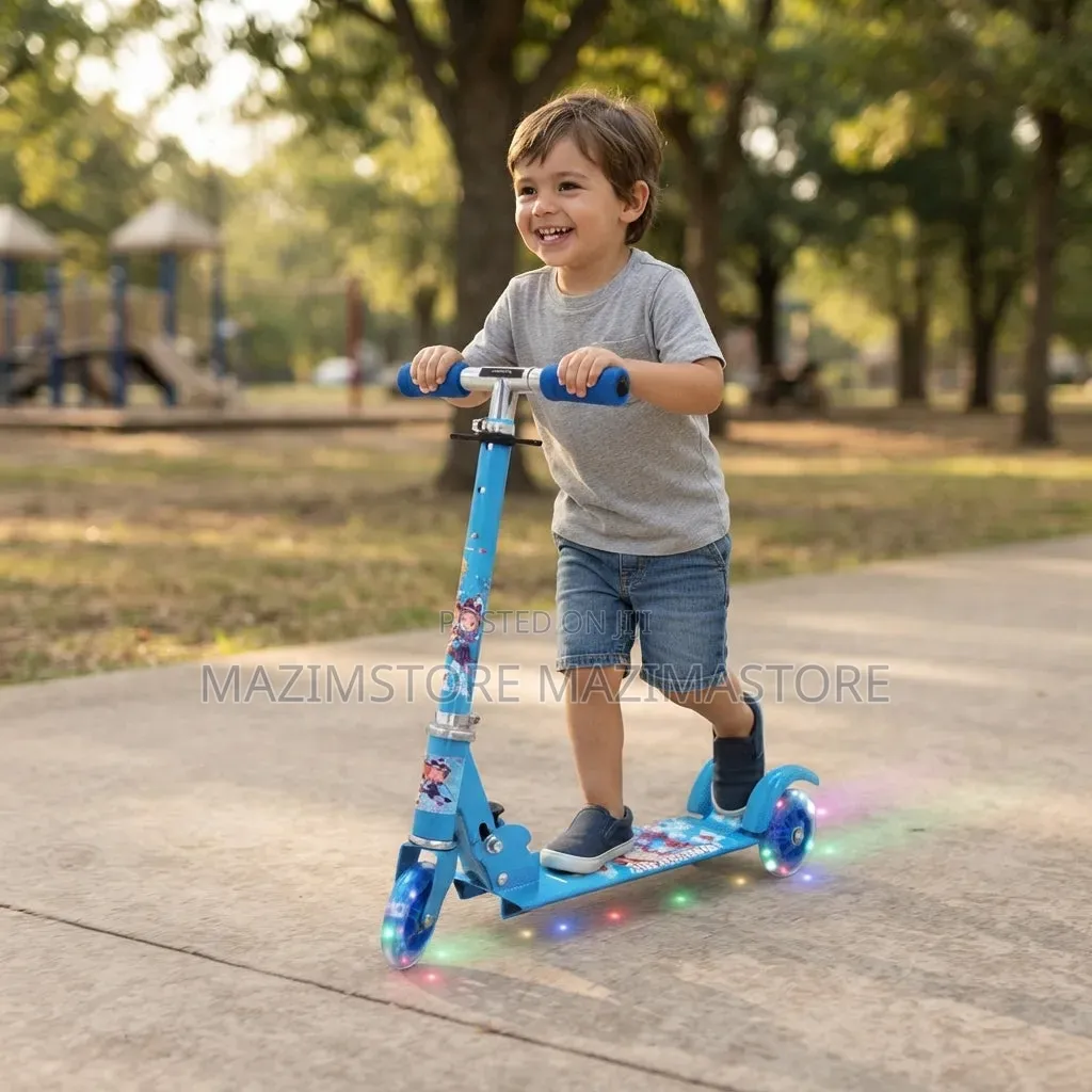 Kick Scooter, Foldable, Light, Glowing Wheels, Toy