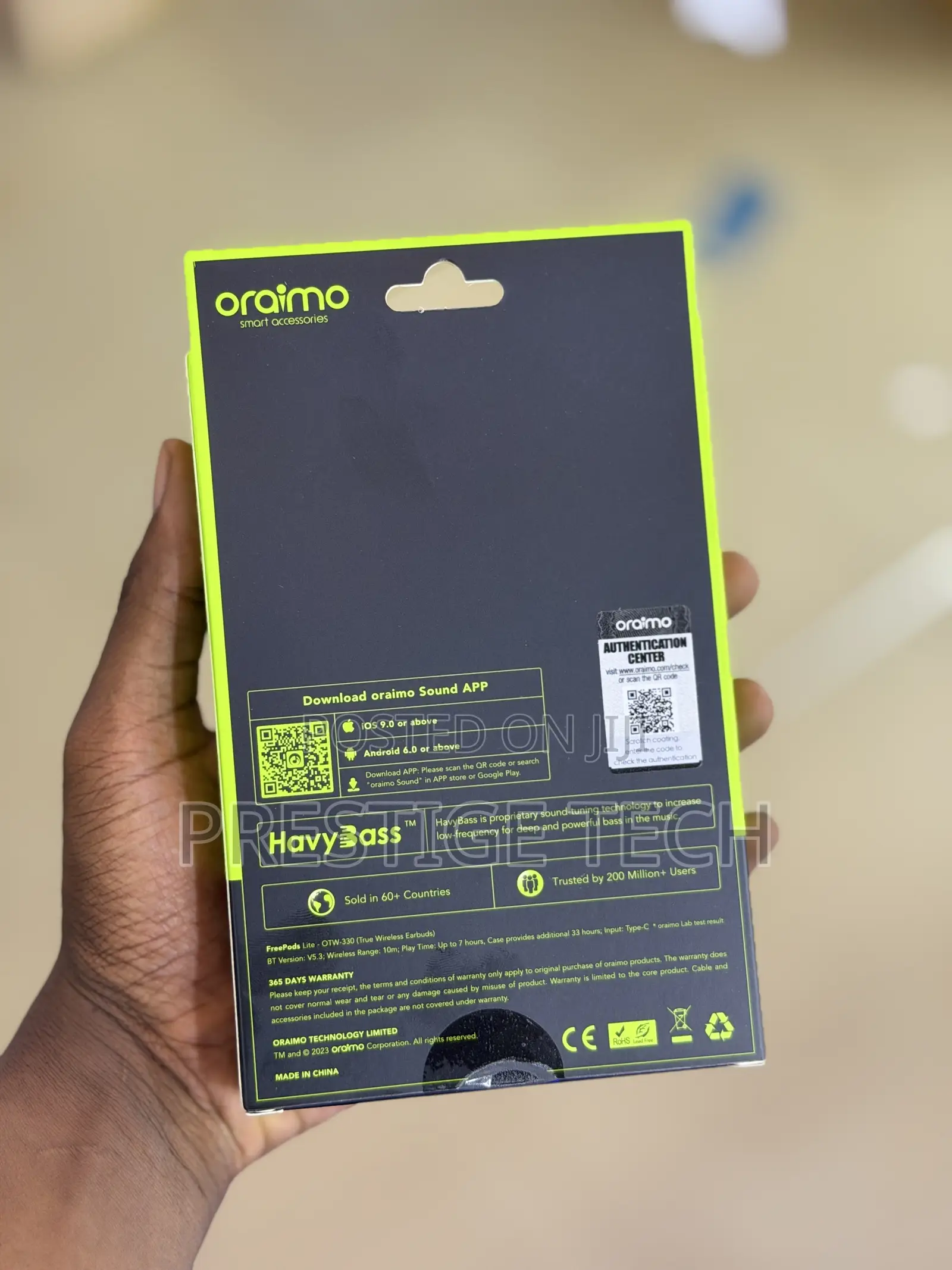 Oraimo FreePods Lite ENC Wireless Earbuds, 40 Hours, Water Proof