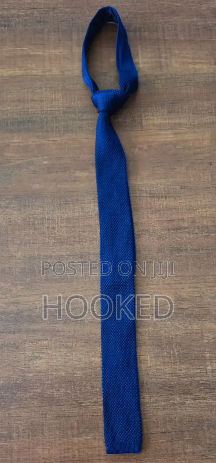 Crochet Necktie in Royal Blue to Upgrade Your Style.