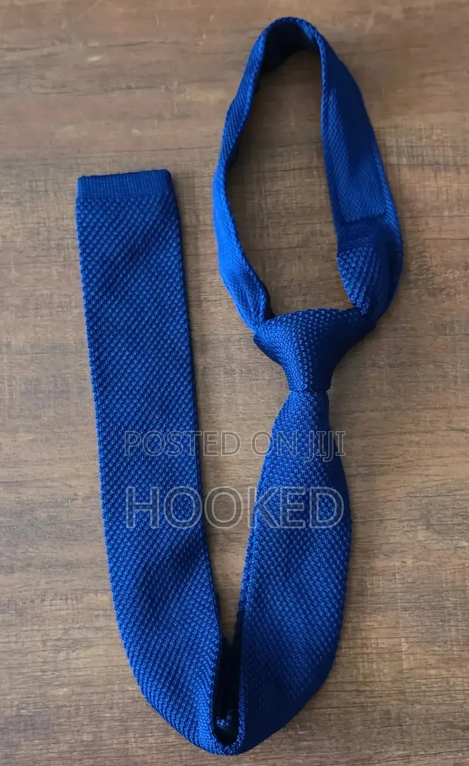 Crochet Necktie in Royal Blue to Upgrade Your Style.