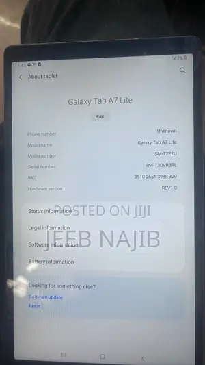 New Samsung Galaxy Tab A7 Lite 32 GB Gray