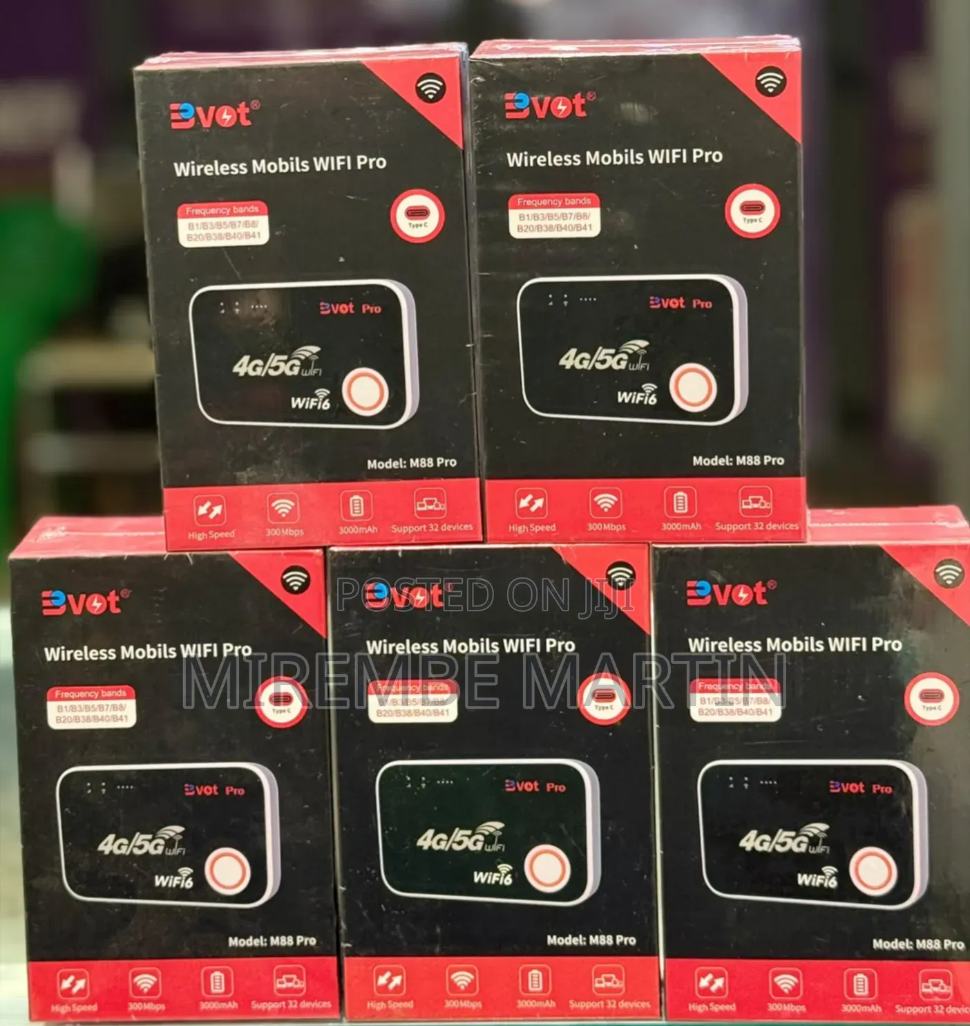 BVOT M88 Pro Wireless 4g/5g WiFi 6 MiFi Device