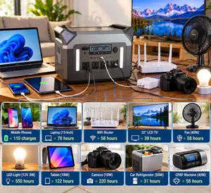 3000W Portable Power Station 2560Wh Lithium Battery Solar Generator
