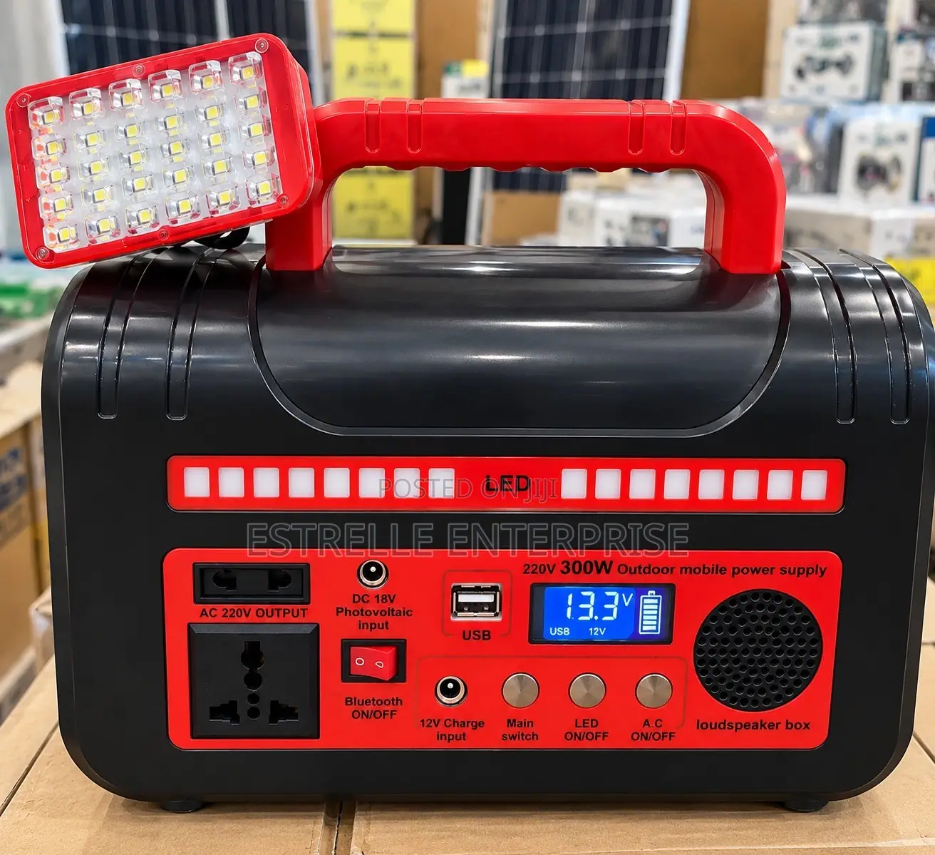 300W Portable Power Station 12.8V LifePO4 Battery