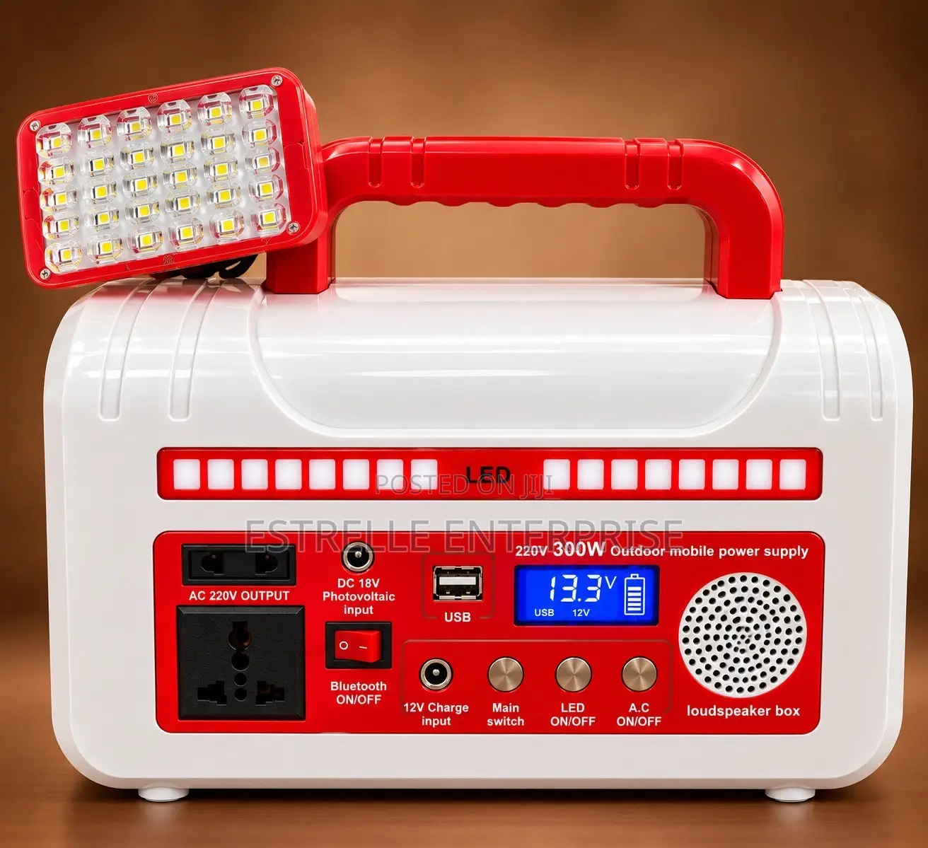 300W Portable Power Station 12.8V LifePO4 Battery