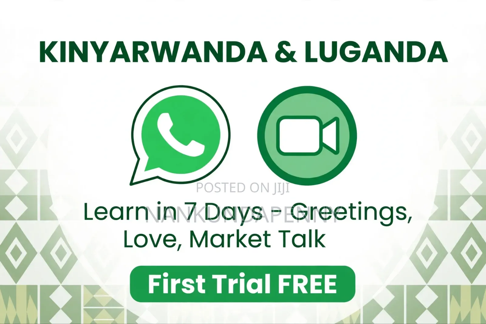 Kinyarwanda and Luganda Lessons Teacher Online on Watsap