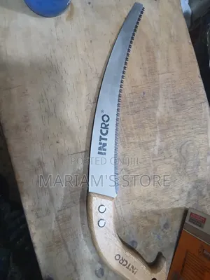 Pruning Hand Saw With a Wooden Handle