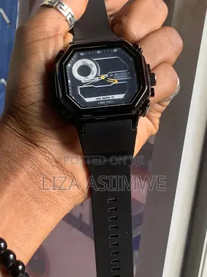 G-Shock Analog-Digital Sports Watch With a Black Rubber Strap