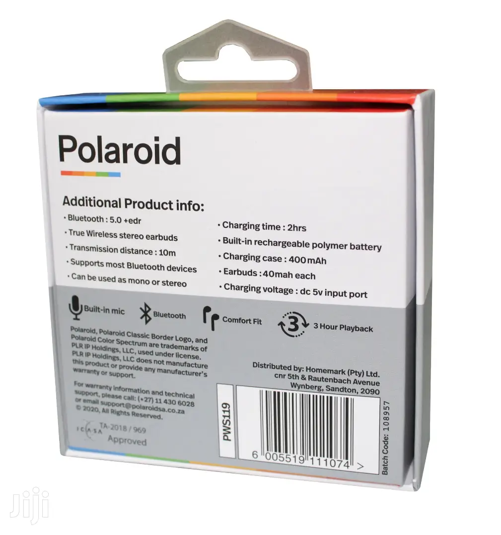 Polaroid True Wireless Bluetooth Stereo Earbuds