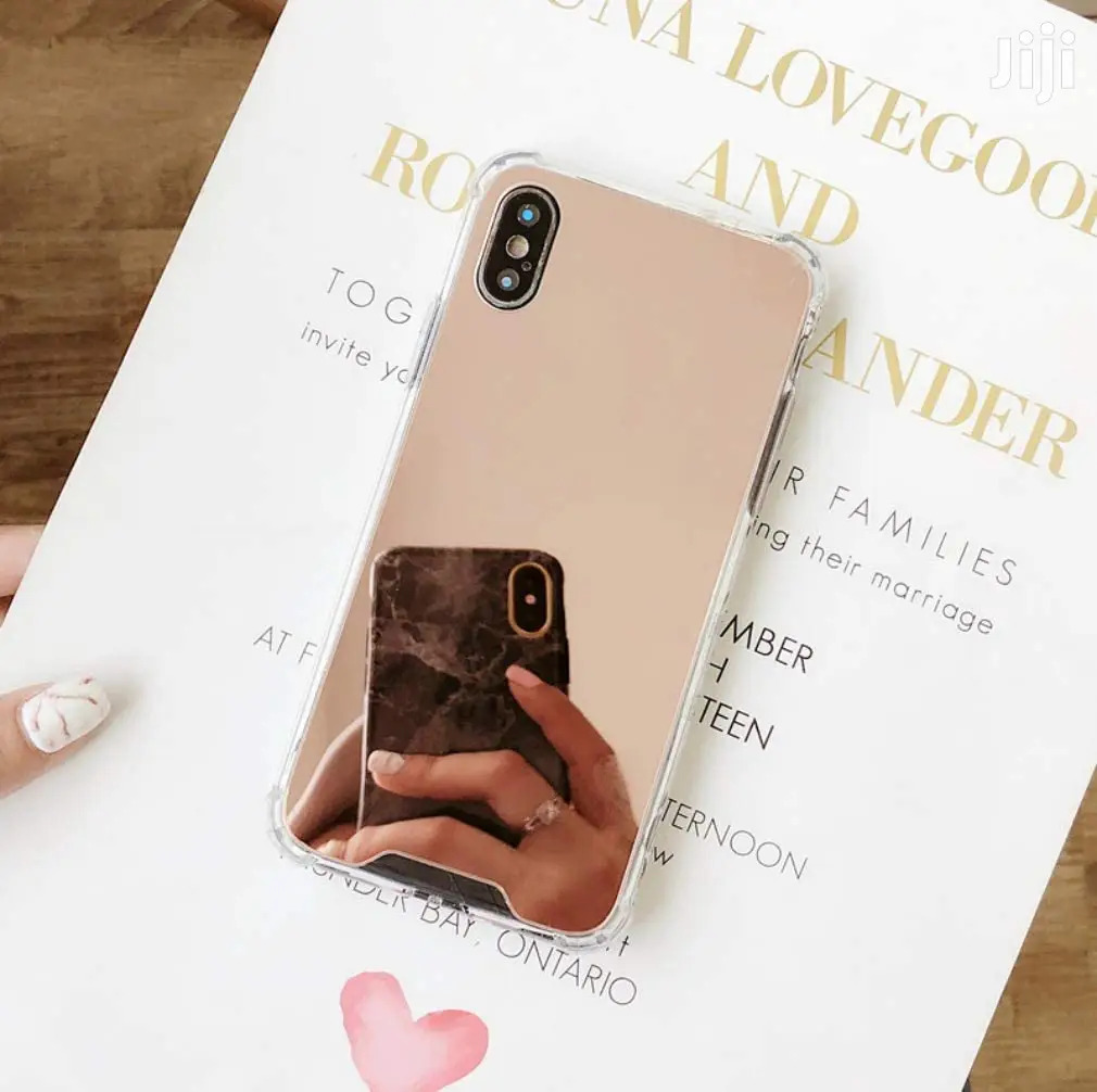 Luxury Mirror iPhone X XS Flexible Case Cover Rose Gold