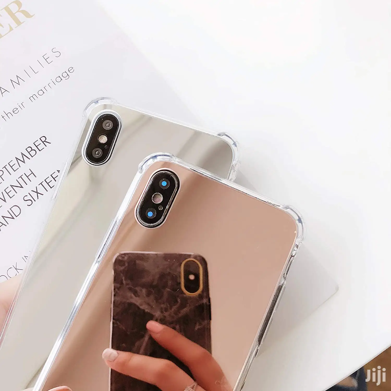 Luxury Mirror iPhone X XS Flexible Case Cover Rose Gold