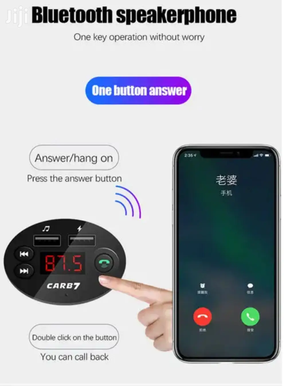 Double Usb Car Bluetooth Mp3 Player Fm Transmitter