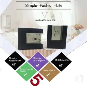 Japan Transparent Digital Calendar Temperature Alarm Clock