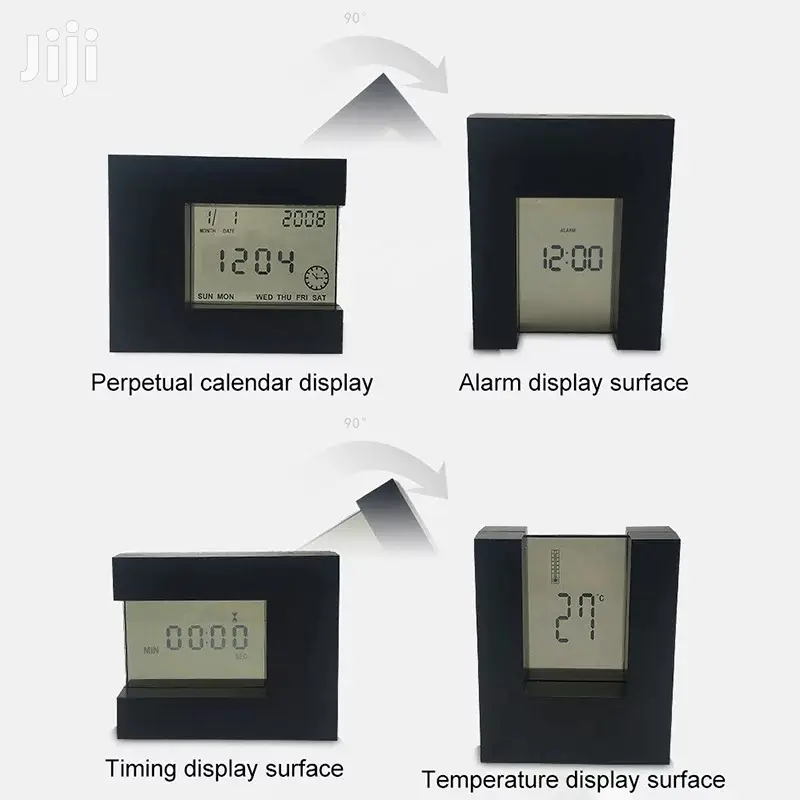 Japan Transparent Digital Calendar Temperature Alarm Clock