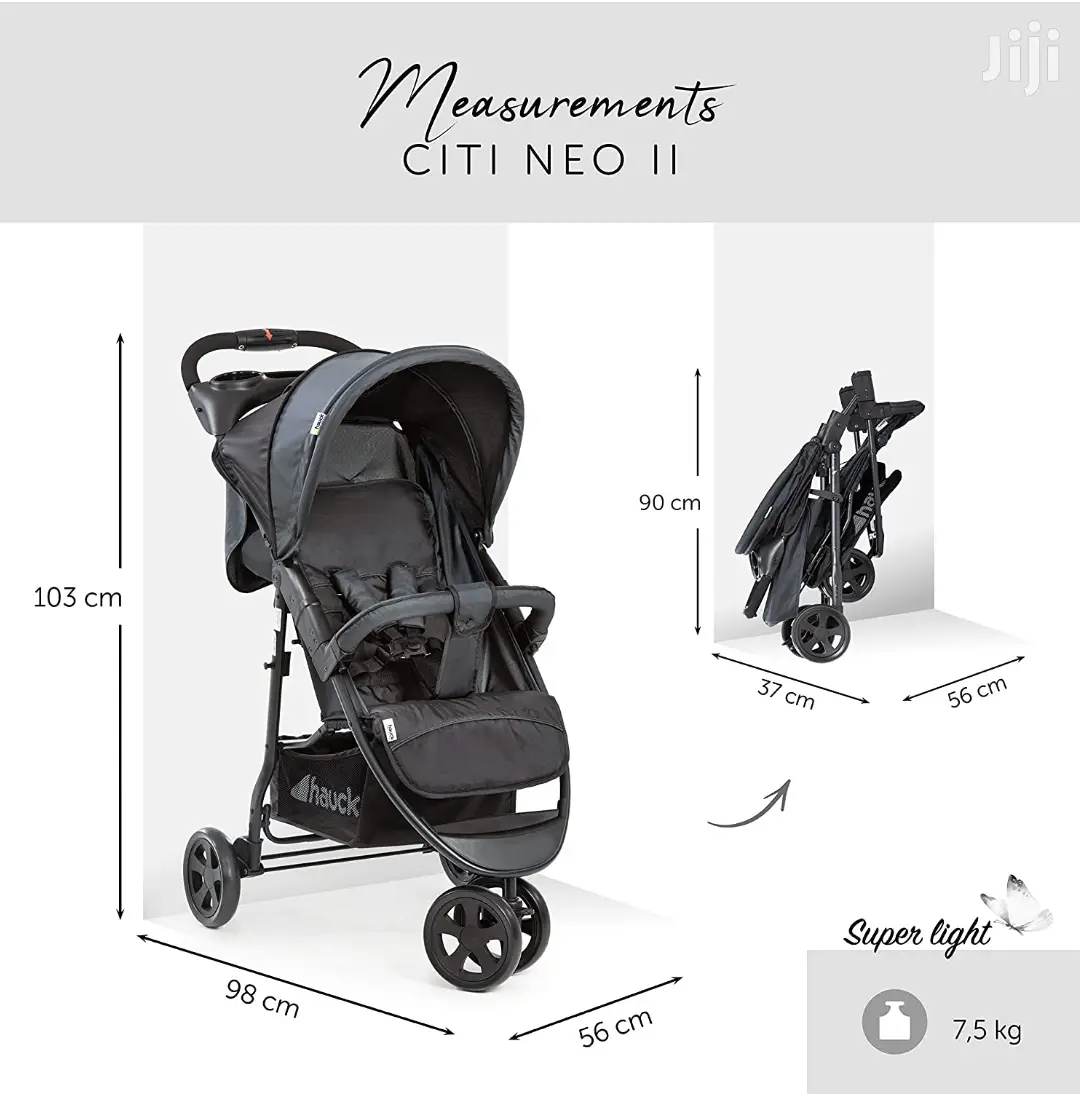 Hauck Citi Neo II 3 Wheel Compact Folding Baby Pushchair