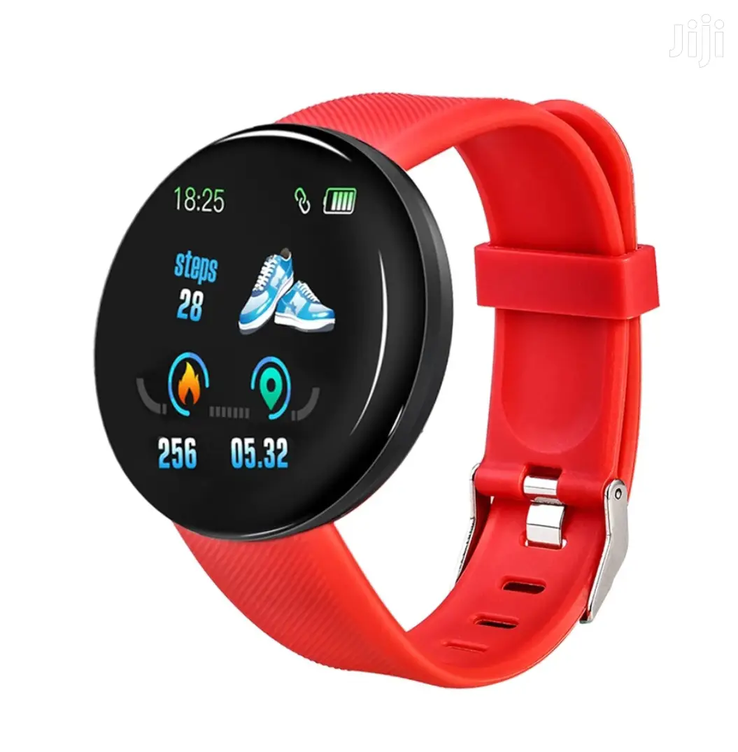 New Smart Health Bracelet Watch With Inbuilt Charger Red