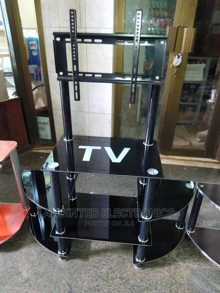 Tv Stand Glass Black