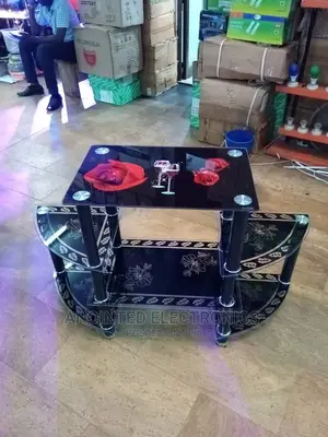 Tv Stand Glass Black