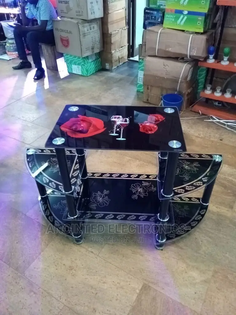 Tv Stand Glass Black