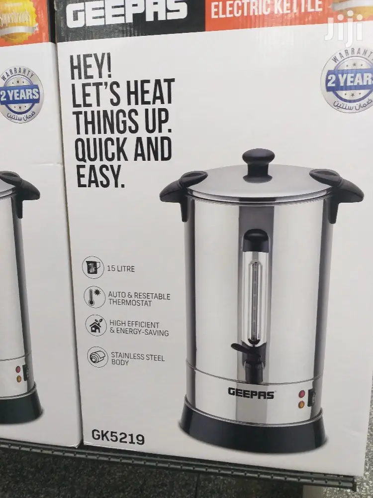 Geepas 15L Stainless Steel Electric Kettle 1650W