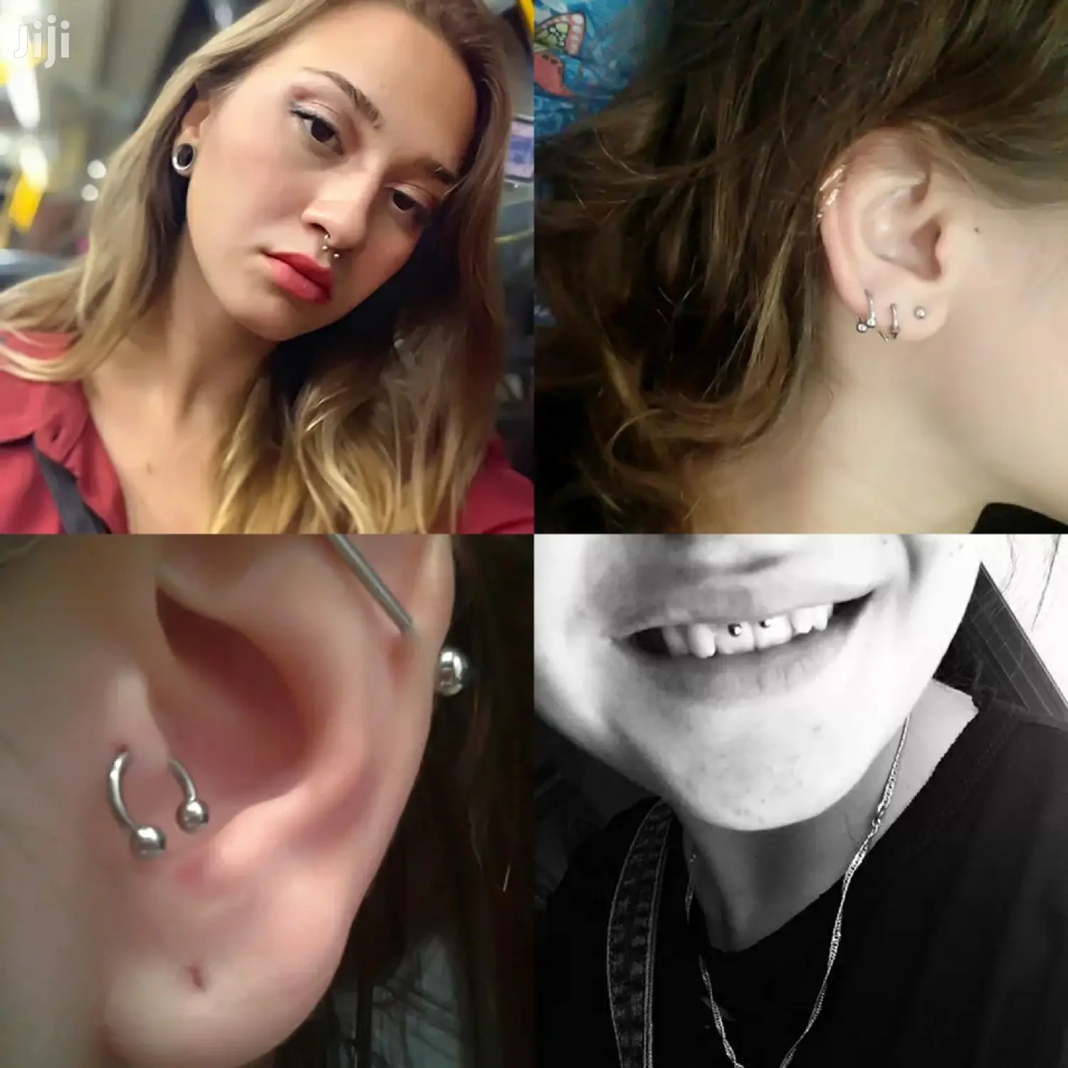 1pc Body Piercing Horseshoe Septum Ring Smiley Piercing Ring
