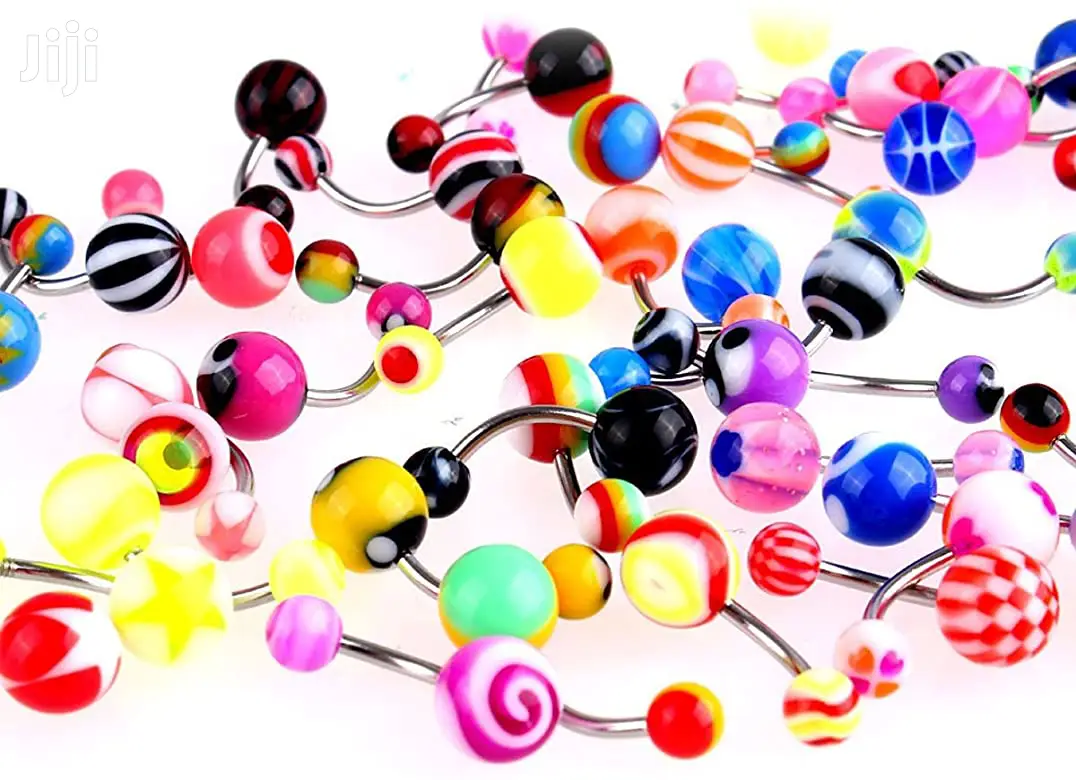 1pc Colorful Belly Button Bar Navel Barbells Rings