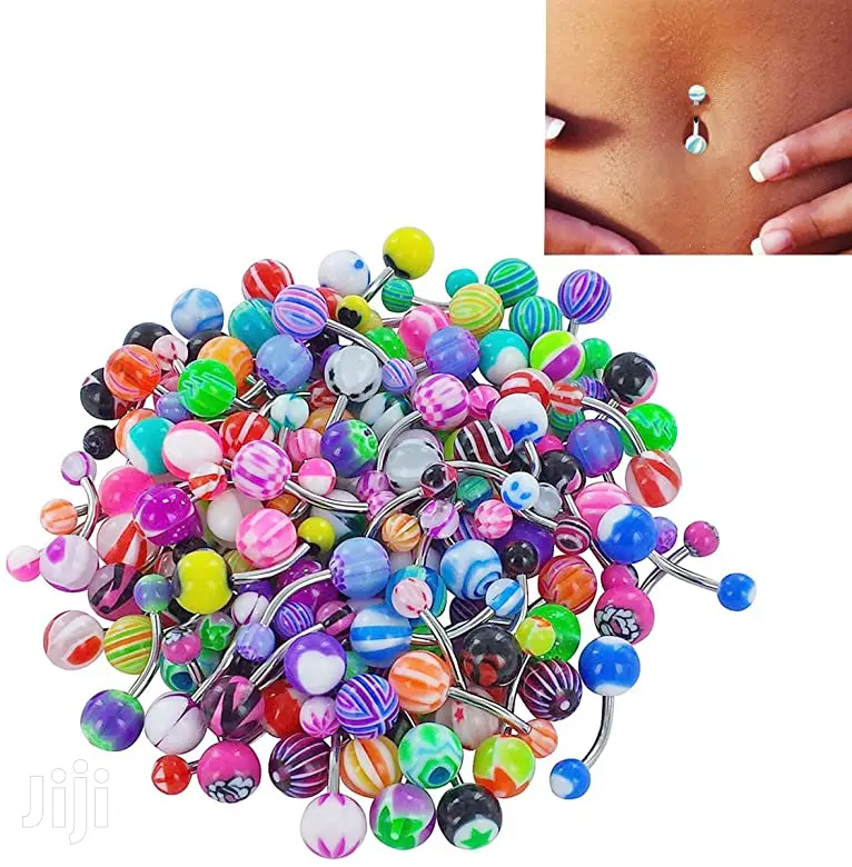 1pc Colorful Belly Button Bar Navel Barbells Rings