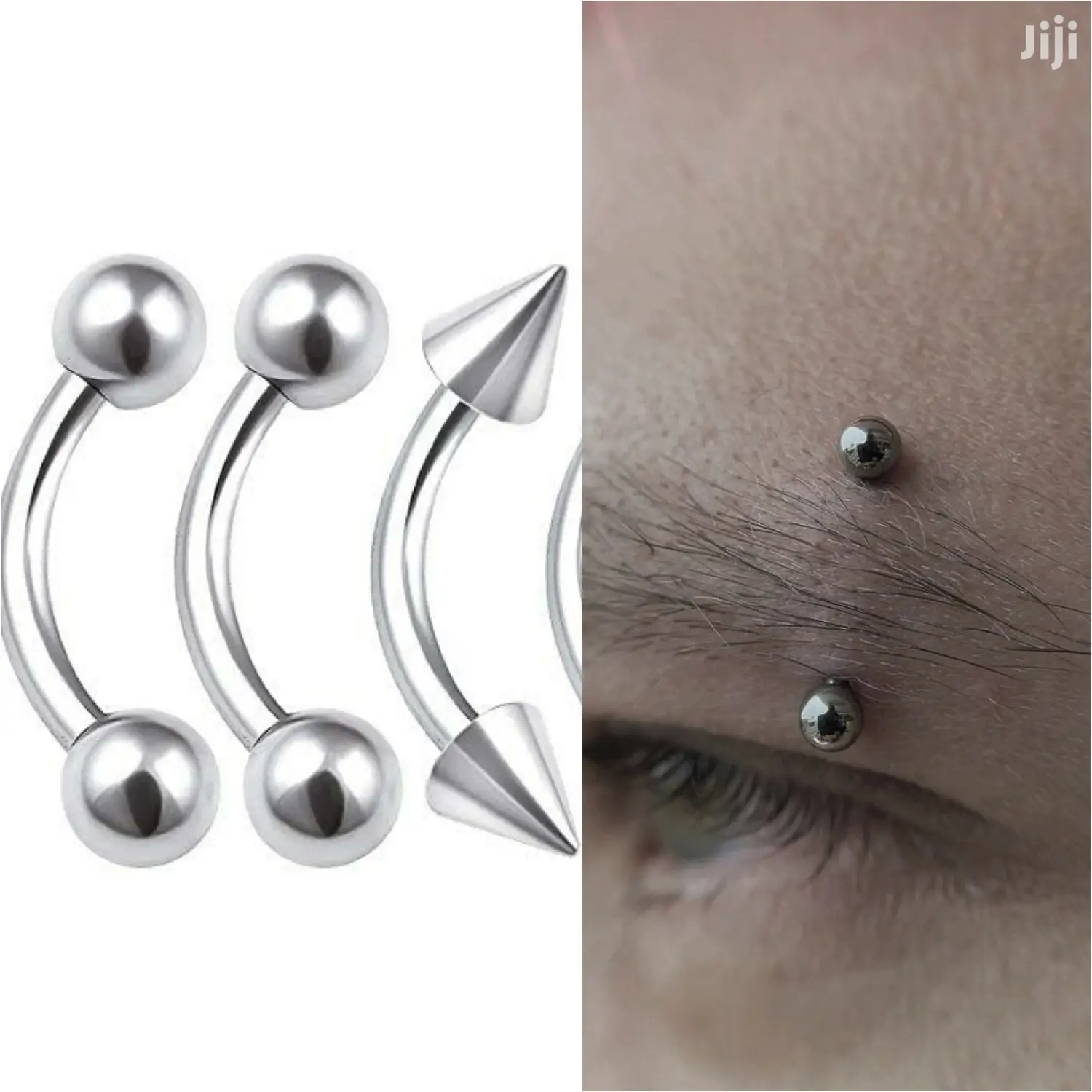 Stainless Steel Curved Barbell Eyebrow Ring Bar
