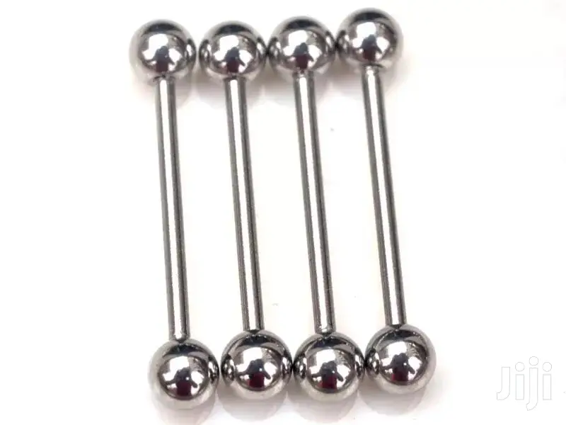 1pc Stainless Steel Tongue Barbells, Nipple Ring & Lip Stud