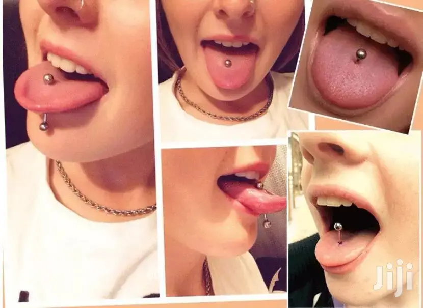 1pc Stainless Steel Tongue Barbells, Nipple Ring & Lip Stud