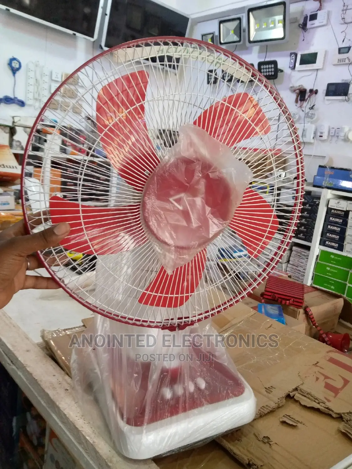 Table Fans in Orange Clour
