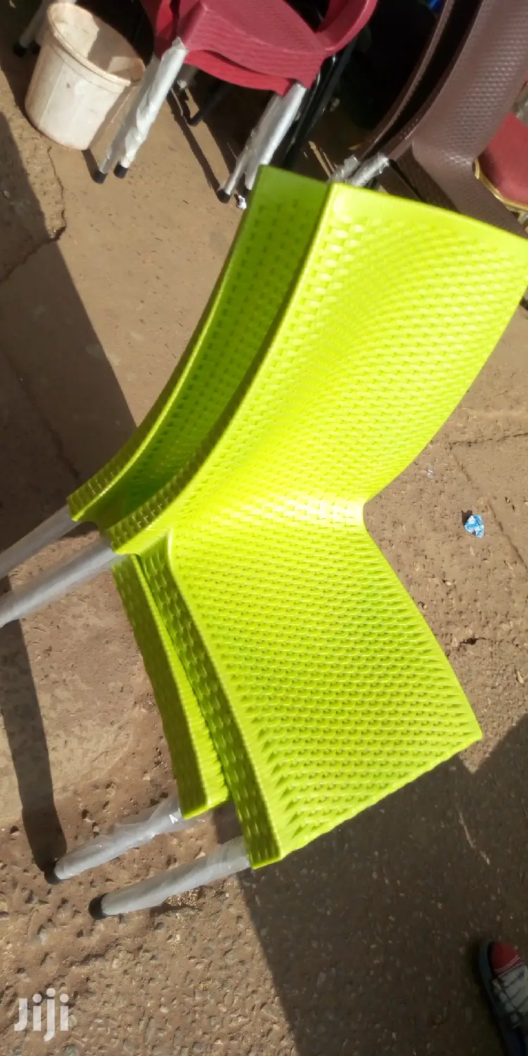 Remon Green Plastic Chairs With Metallic Stands in Kampala Furniture