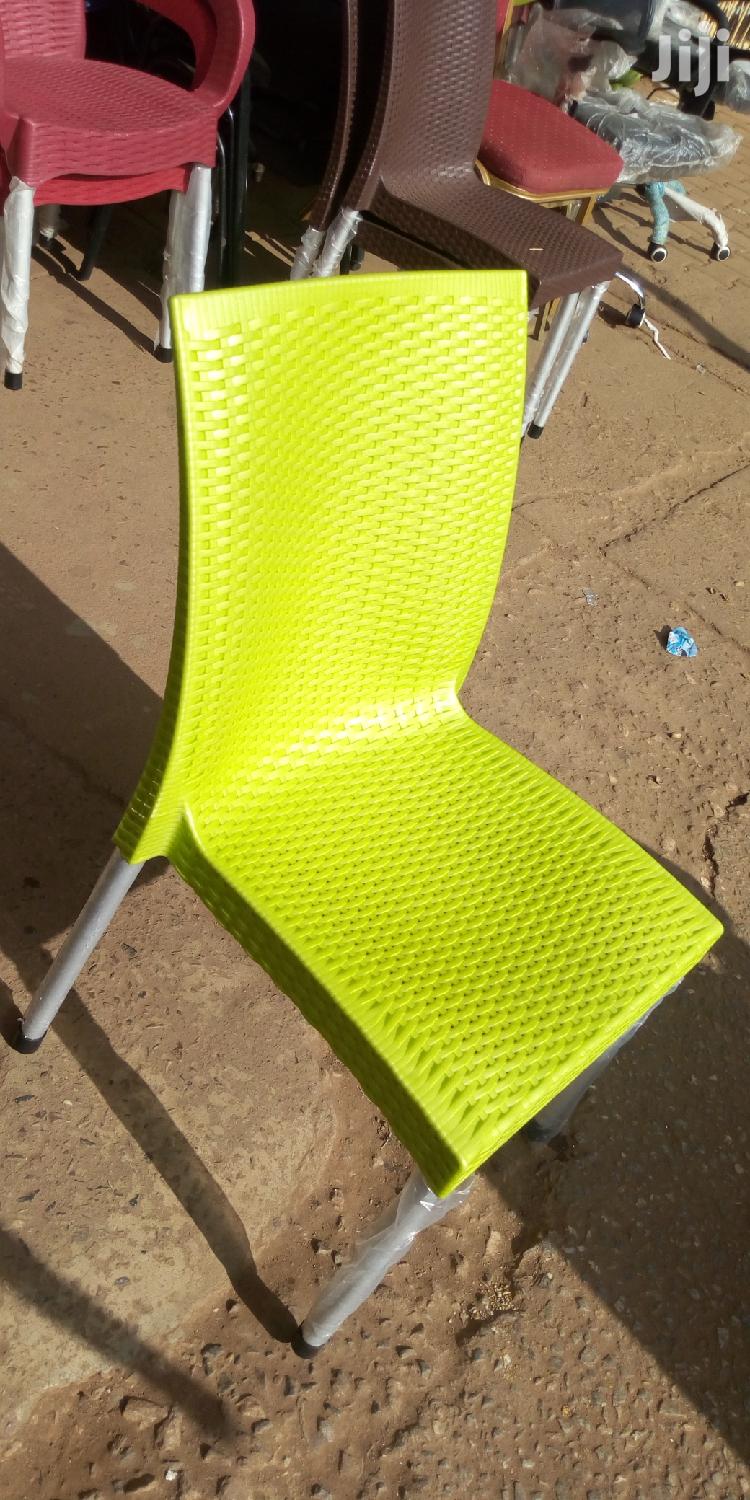 Remon Green Plastic Chairs With Metallic Stands in Kampala Furniture