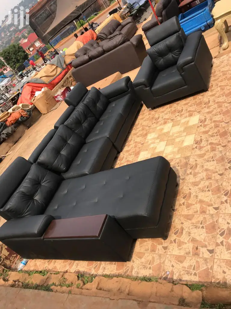 L Shape Leather Sofa Set
