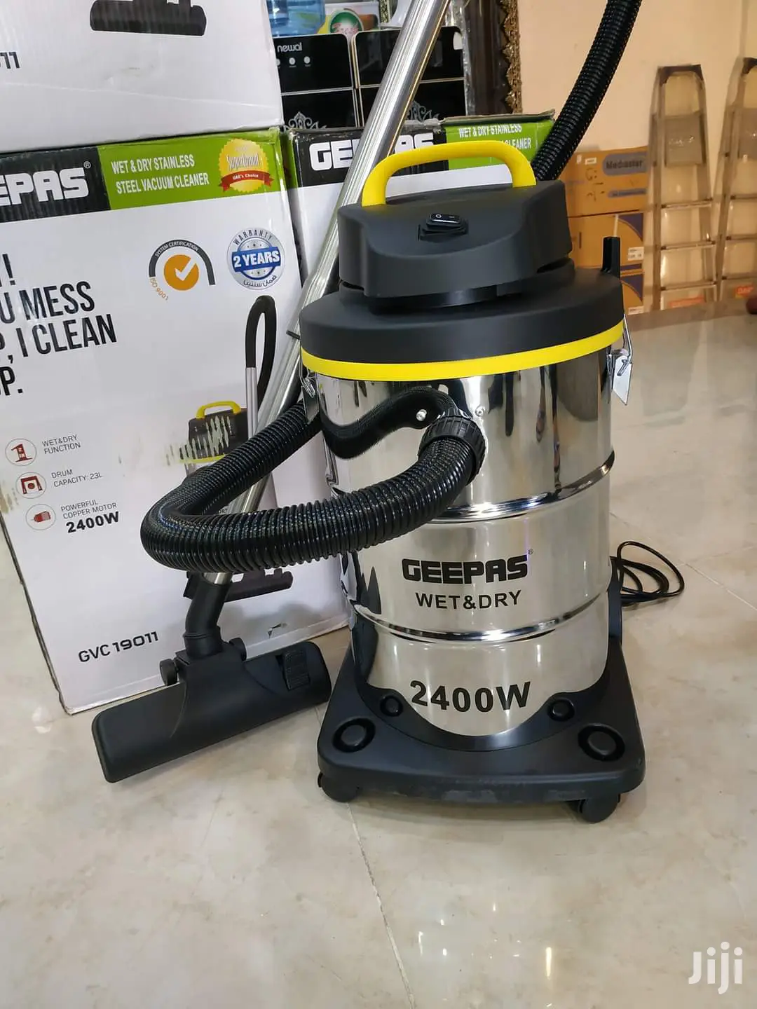 Geepas Wet Dry Stainless Steel Vacuum Cleaner 2400W