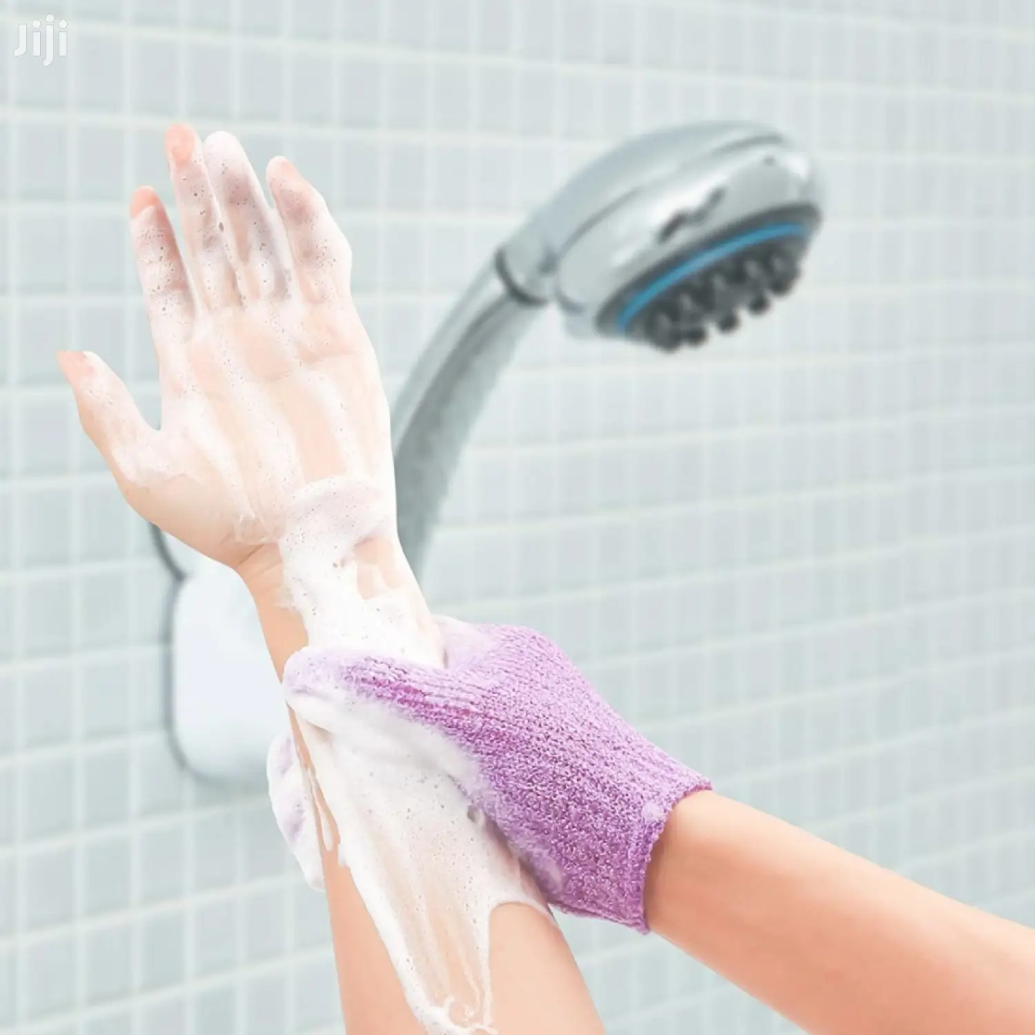 1pair Exfoliating Bath Glove Body Scrubbing Glove For Shower