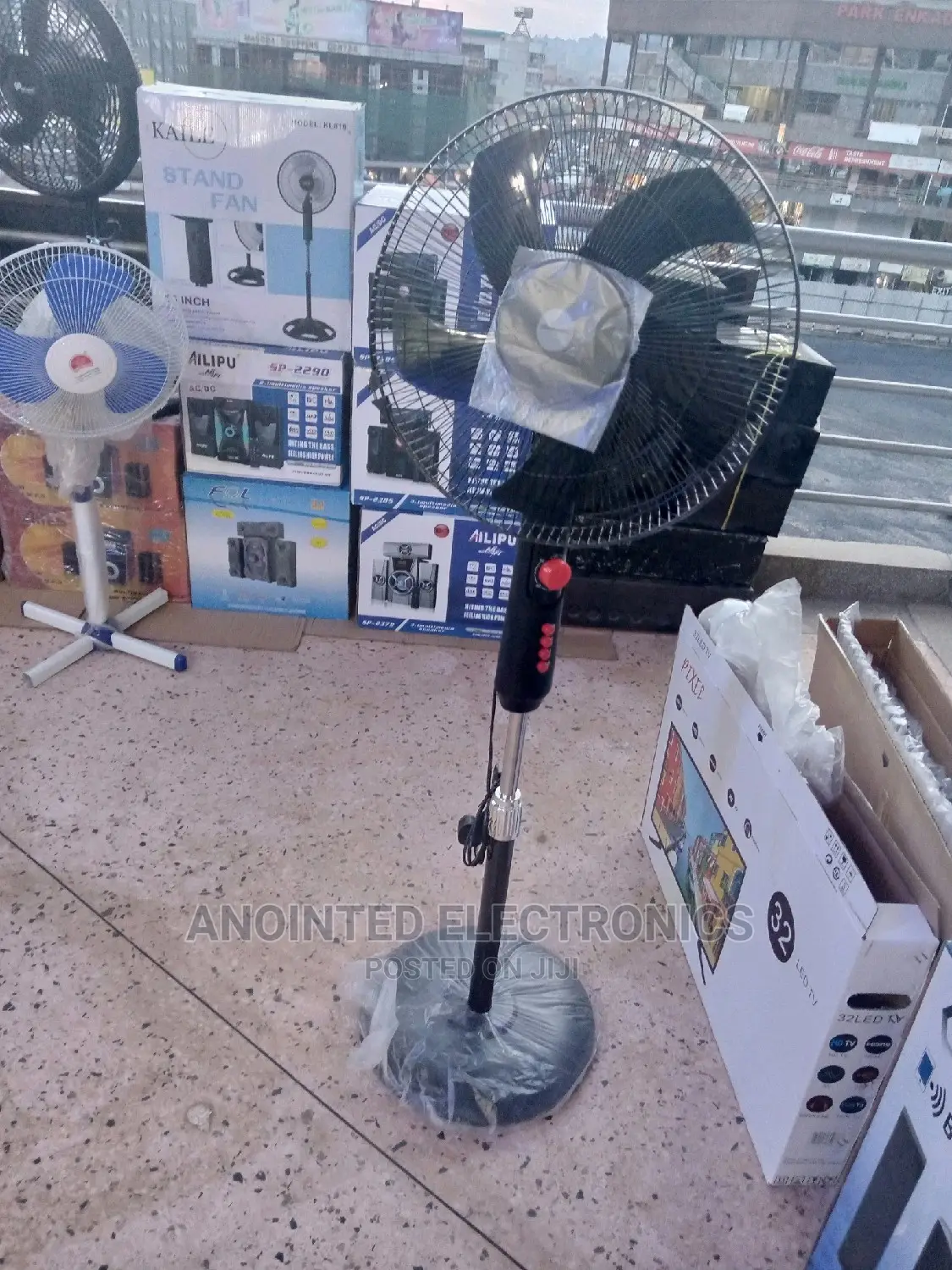 Stand Fan Black