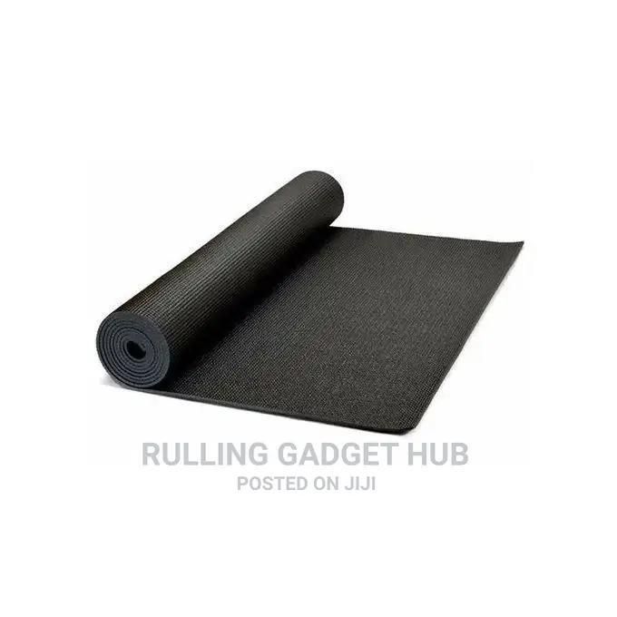 Yoga Mat With Carrier Bag Moisture Resistance - Black