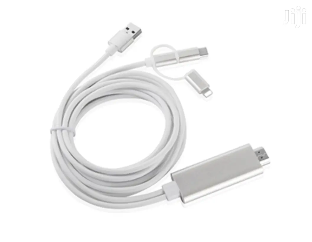 3 In 1 Phone To Hdmi Cable Mirroring Phone Screen To Tv