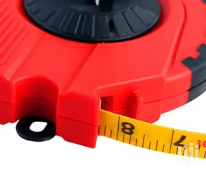 Geepas Strong Red & Black Fibre Measuring Tape 50meters