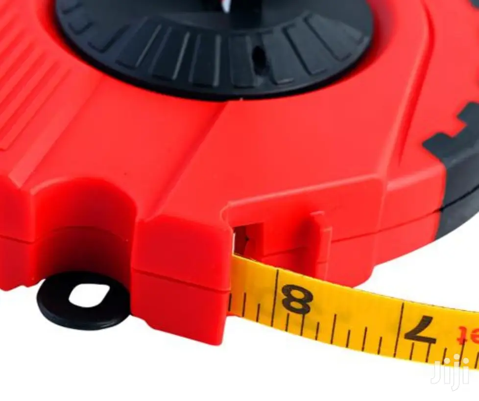 Geepas Strong Red & Black Fibre Measuring Tape 50meters