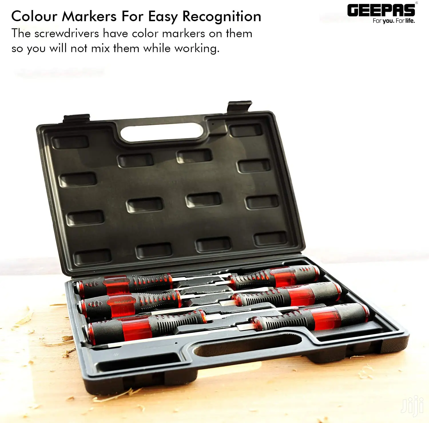 Geepas 6 Pcs Screwdriver Set With Magnetic Tip & Case