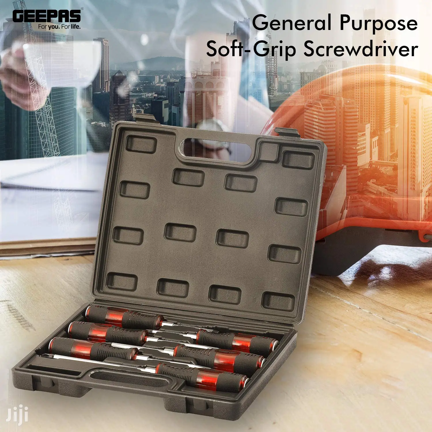 Geepas 6 Pcs Screwdriver Set With Magnetic Tip & Case