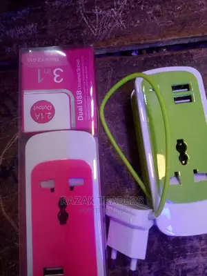 3in1 Dual Usb Universal Socket With Type C and Light