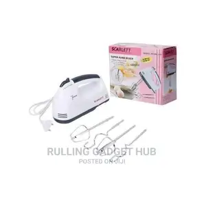 Scarlet Classic Hand Mixer 5 Speed-Turbo - White